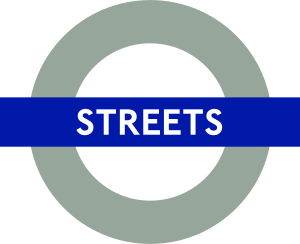 The TfL London Streets roundel (2007-2014)