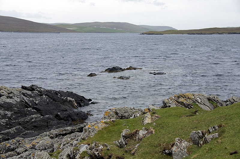 File:Looking down Lax Firth from Lambgarth Head, Wadbister Ness - geograph.org.uk - 3981327.jpg