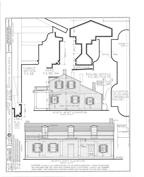 File:Louis Chetlain House, Galena, Jo Daviess County, IL HABS ILL,43-GALA,V.1- (sheet 1 of 3).tif