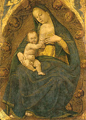 Madonna of the milk in glory