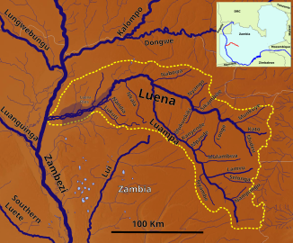 Le bassin versant de la Luena