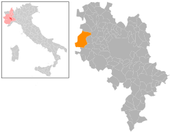 Villanova d'Asti'nin konumu