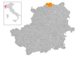 Locatie van Valprato Soana in Turijn (TO)
