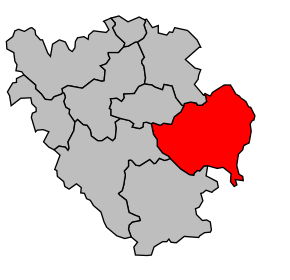 Kanton na mapě arrondissementu Yssingeaux