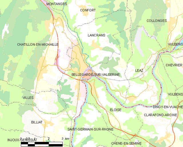 Poziția localității Bellegarde-sur-Valserine