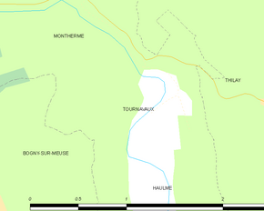 Poziția localității Tournavaux