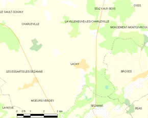 Poziția localității Lachy