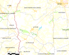 Mapa obce Juvigné