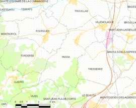 Mapa obce Passa