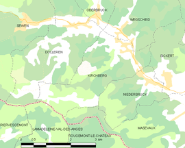 Mapa obce Kirchberg