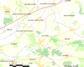 Poziția localității Le Luart