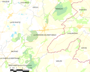 Poziția localității La Ferrière-en-Parthenay