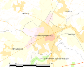 Mapa obce Saint-Maixent-l’École