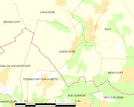 Mapa obce Condécourt