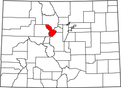 map of Colorado highlighting Summit County