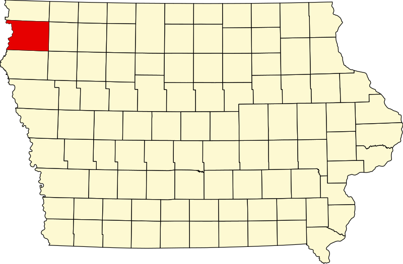 صورة:Map of Iowa highlighting Sioux County.svg