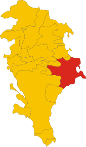 Poziția localității Comune di Siracusa