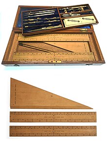 Boxwood mathematical drawing instruments (Marquois scales) Marquois Scales.jpg