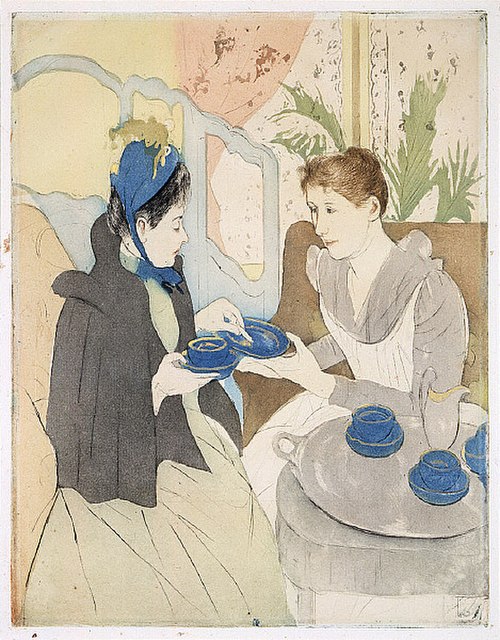 Afternoon Tea Party c. 1891, by Mary Cassatt