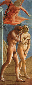 Tentazione di Adamo ed Eva nudità