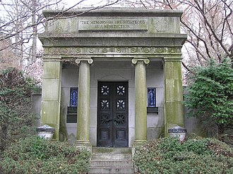 The mausoleum of Max Reinhardt in Westchester Hills Cemetery Max Reinhardt 800.jpg