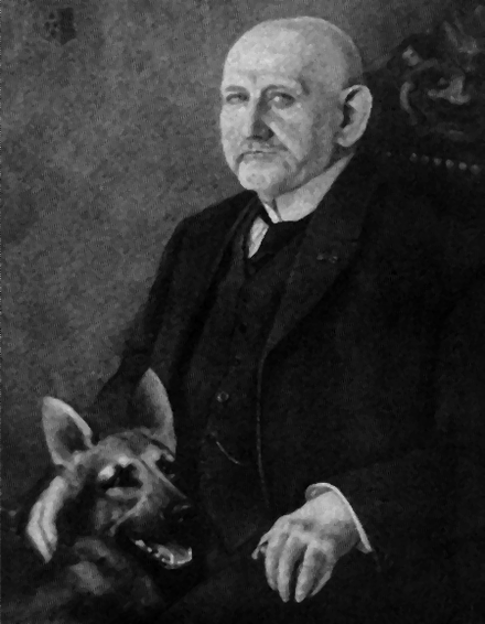 Max von Stephanitz, the founder of the breed (with Horand von Grafrath), circa 1900