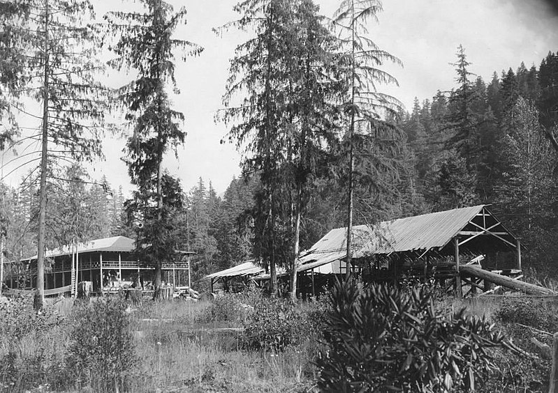 File:McCredie Springs Resort, main hotel and sawmill immediately in front, Cascade National Forest, 1910.jpg