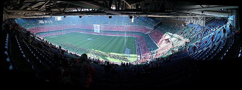 Panoramiczny widok Millennium Stadium