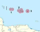 Location of the Francisco de Miranda Insular Territory. Miranda Territory in Venezuela (numered).svg