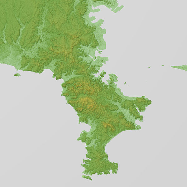 ファイル:Miura Peninsula Relief Map, SRTM-1.jpg