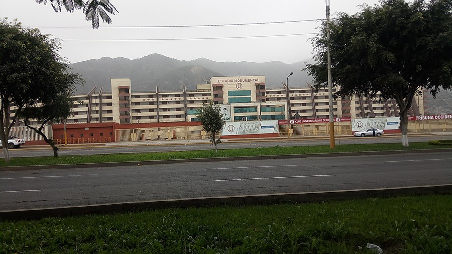 View of the stadium from Avenida Javier Prado. Monumental Av Javier Prado.jpg