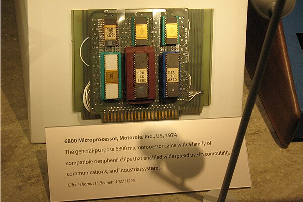 Motorola 6800 demonstration board built by Chuck Peddle and John Buchanan in 1974