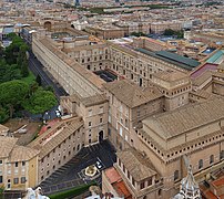 Museums in the Vatican City. View from the dome of Saint Peter's Basilica.