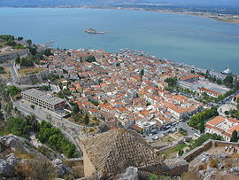 Nafplion view from Palamidi castle.JPG