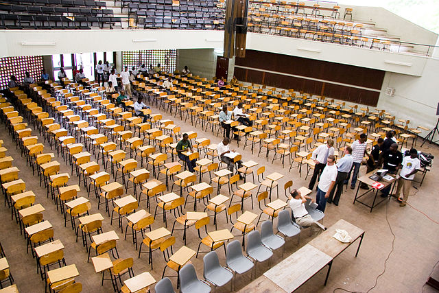The interior of the Nkrumah Hall at the university of Dar es Salaam.