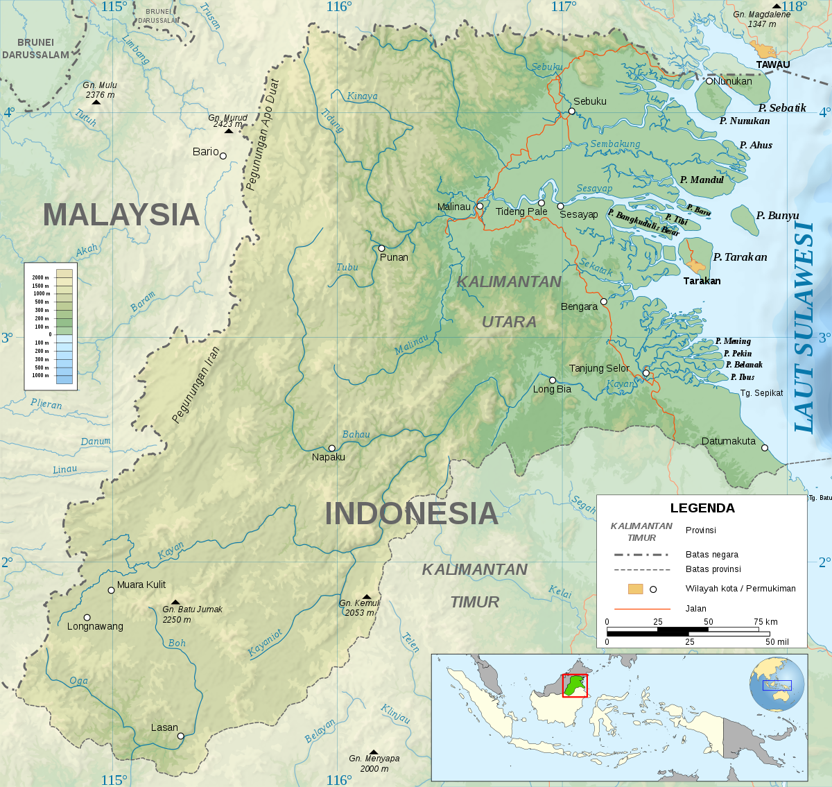 File North Kalimantan  Indonesia topographic map id svg 