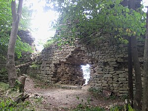 Ruins of Obřany Castle near Chvalčov