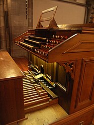 Console de l'orgue