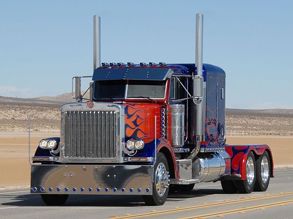 A Peterbilt 379 used in Transformers to portray Optimus Prime's alternate mode