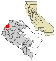 Locatie van Buena Park in Orange County, Californië.