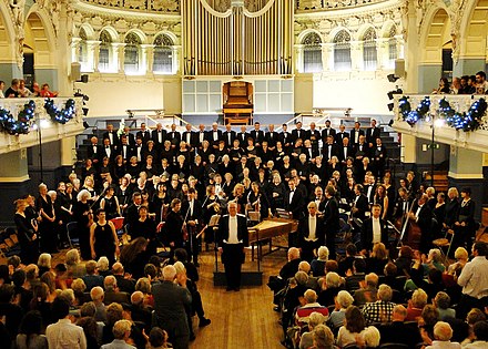 The choir's 90th Anniversary concert, November 2011, in Oxford Town Hall Oxford Harmonic Society.jpg