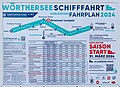 English: Timetable of ships at the pier Deutsch: Schiffs-Fahrplan an der Schiffanlegestelle