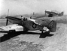 Squadron P-51Ds at Iwo Jima