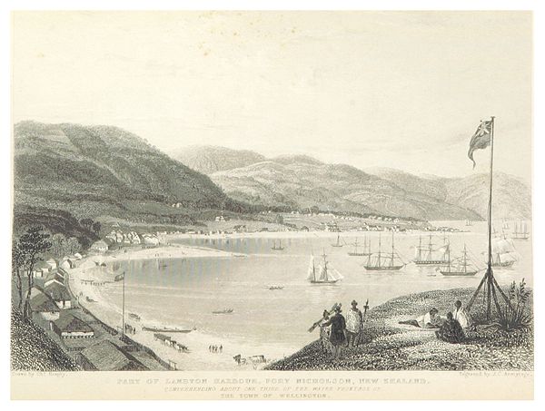 Port Nicholson Harbour in the early 1840s