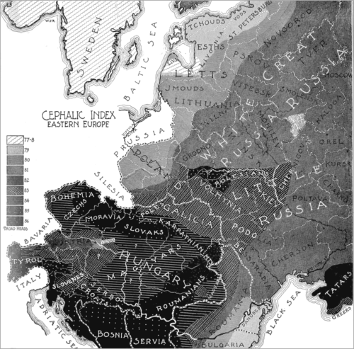 PSM V53 D747 Cephalic index map of eastern europe.png