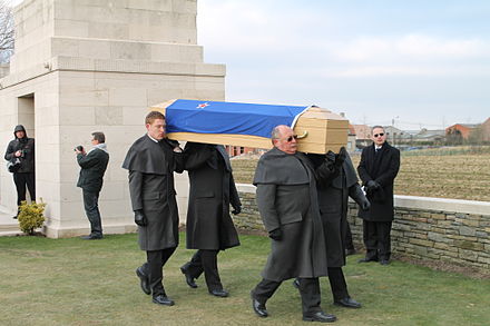 Reburial of a New Zealand soldier in February 2012