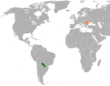 Location map for Paraguay and Romania.