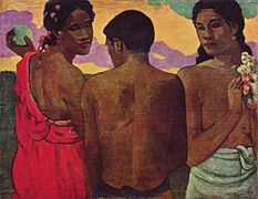 Gauguin - Trois Tahitiens, ou Conversation (1899)