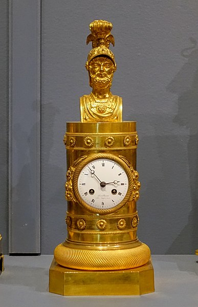 File:Perseus clock, movement by Gentilhomme à Paris, early 1800s, gilt bronze, chased and patinated - Montreal Museum of Fine Arts - Montreal, Canada - DSC08683.jpg