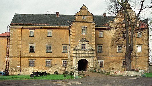 Voorgevel van het kasteel